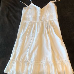 All white. Embroidered sundress